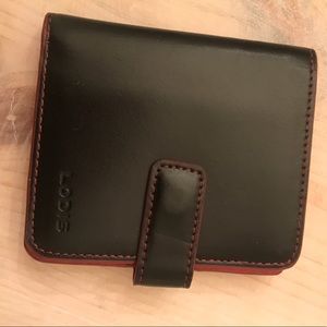 Lodis wallet black w/ red trim